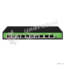 Коммутатор Digma DSP208F-2F-T120 DSP208F-2F-T120 V1 10x100 Мбит/с 8PoE 8PoE+ 1PoE++ 120W неуправляемый
