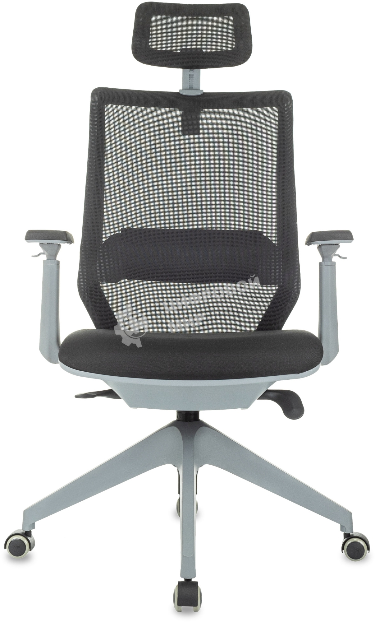 Кресло руководителя Бюрократ MC-G611NL-H черный Elastic-102 с подголов. крестов. 4-луч. пластик пластик серый