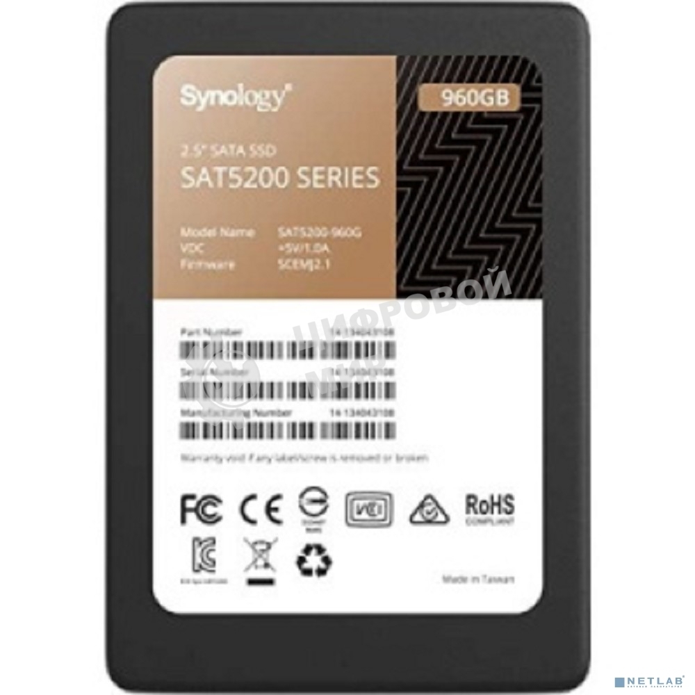 Накопитель SSD Synology Enterprise SAT5221-1920G, 1.92Tb, SATA, 2.5