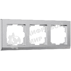Рамка на 3 поста Stark (серебряный матовый) W0031865