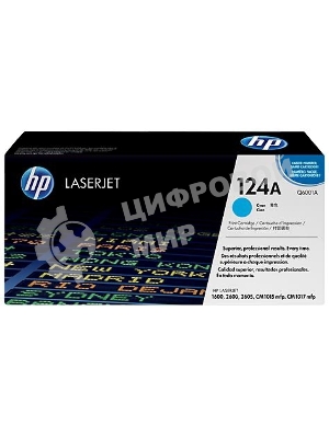 Картридж лазерный HP Q6001A голубой для Color LaserJet 2600 2000 стр.