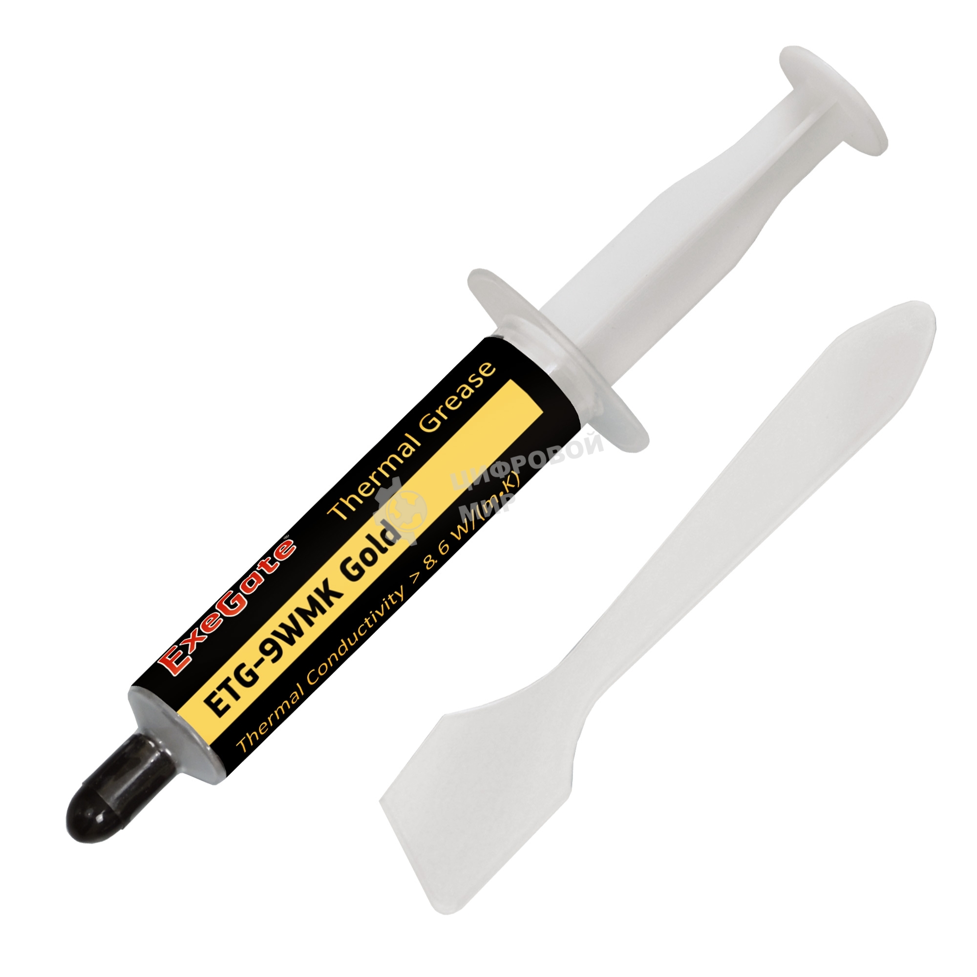 Термопаста ExeGate ETG-9WMK Gold, шприц с лопаткой, 8г