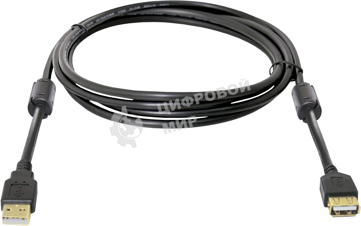 Кабель Defender PRO USB 2.0 кабель удлинительный 1.8м AM/AF, зол.конт, 2фер.фил.