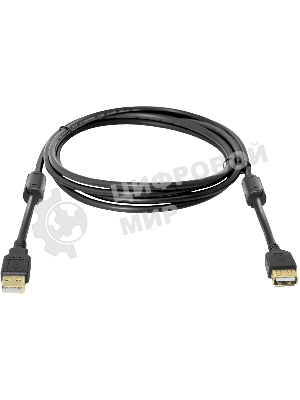 Кабель Defender PRO USB 2.0 кабель удлинительный 1.8м AM/AF, зол.конт, 2фер.фил.