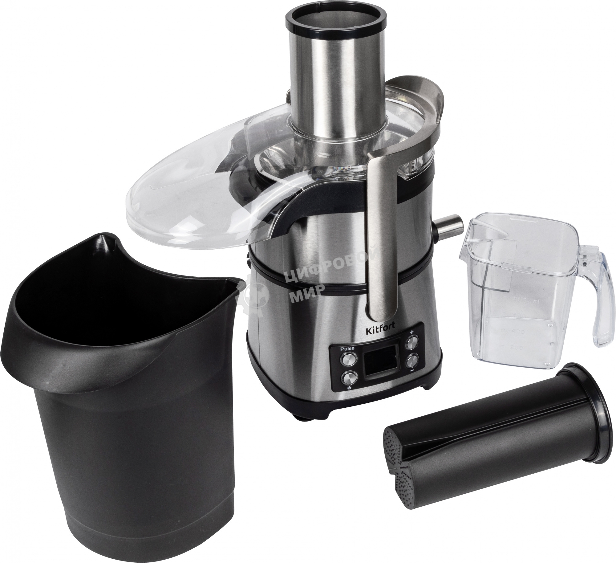 Кухонный комбайн Kitfort KT-1395 800Вт серебристый/черный