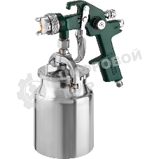 Пневматический краскопульт KRAFTOOL AirKraft, HVLP, с нижним бачком, 1,4мм