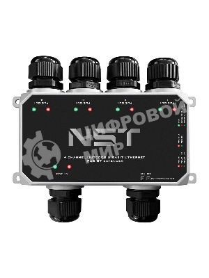 Уличный Ultra PoE удлинитель - коммутатор Gigabit Ethernet до 250м на 5 портов. Порты Ethernet: Вход - 1x10/100/1000Base-T RJ45; Выход - 4x10/100/1000Base-T RJ45. Порты PoE: Вход - 1xIEEE 802.3af/at/bt/Passive POE (до 120W); Выход - 1xIEEE 802.3af/at/bt (до 90W), 3xIEEE 802.3af/at (до 30W); Вход питания DC44-57V(180W) - Клеммы. Автоматическое определение PoE устройств. PoE WatchDog (Антизависание PoE устройств). Встроенная грозозащита 6kV. Максимальная длина сегмента линии - 250м (скорость 10Мби