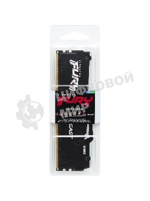 Оперативная память Kingston Fury Beast, DDR5, 16Gb (1x16GB), 6000MHz, CL36, DIMM, с радиатором, RGB, черный