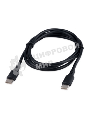 Кабель USB2.0 Cablexpert CCB-USB2-CMCMO1-2MB, TypeC/TypeC, Classic 0.1, 3A, 60W, PD/QC3.0, медь, 2м, черный, коробка