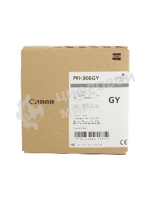 Картридж струйный Canon PFI-306 GY (6666B001) серый (330 мл) для Canon iPF8300S/8400/9400S/9400