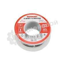 Припой с канифолью Rexant 100гр d=2.0мм (Sn60 Pb40 Flux 2.2%)