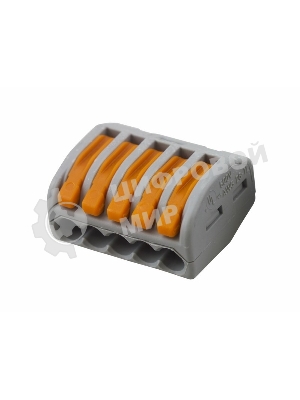 Универсальная клемма, 5-проводная, серая (0,08-2,5/4 мм²) (40 шт./уп.) WAGO 222-415