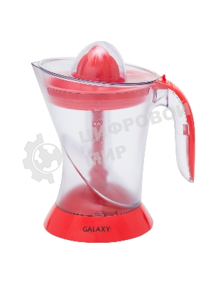 Соковыжималка Galaxy GL 0852 красный/прозрачный, цитрусовая, 50 Вт, 1000 мл, механическое