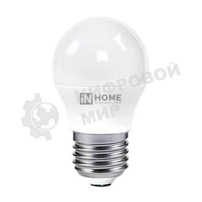 Лампа светодиодная IN HOME 4690612020600 LED-ШАР-VC 11 Вт 230В E27 3000К 1050 лм