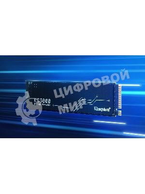Накопитель SSD Kingston 512Gb M.2 KC3000 SKC3000S/512G (PCI-E 4.0 x4, up to 7000/3900Mbs, 3D TLC, NVMe, 400TbW, Phison E18, 22х80мм, LP heatsink)