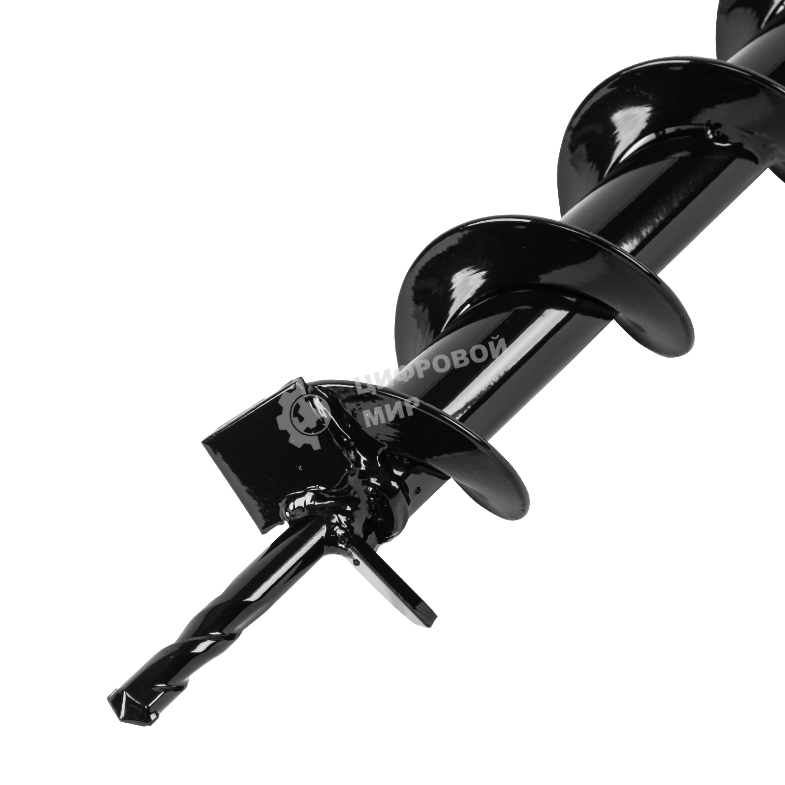 Шнек для грунта Denzel E-60, диаметр 60 мм, длина 800 мм, соединение 20 мм, несъемный нож