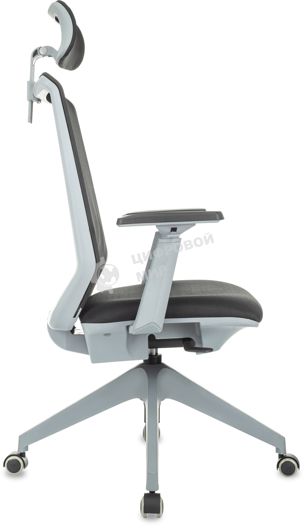 Кресло руководителя Бюрократ MC-G611NL-H черный Elastic-102 с подголов. крестов. 4-луч. пластик пластик серый