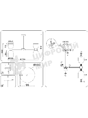 Люстра Ambrella light LH56083/10 СH/FR хром/белый матовый E14*10 max 40W D700*510