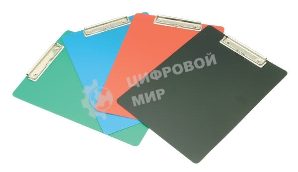 Папка-планшет Бюрократ -PD6002 A4, пластик, 1мм, ассорти