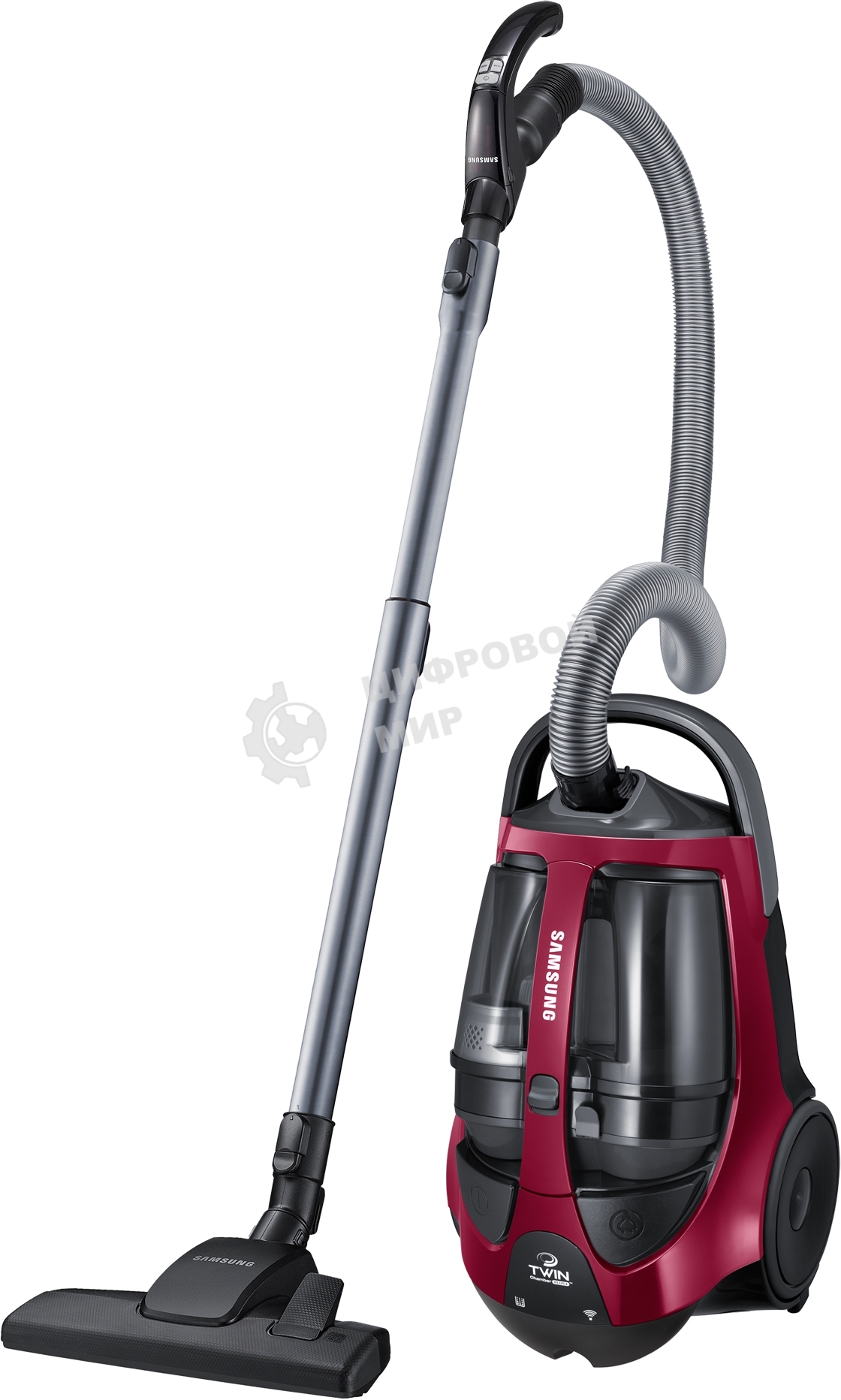 Пылесос Samsung VCC885FH3P красный, 430/2200 Вт, уборка сухая, пылесборник двойная камера 2л