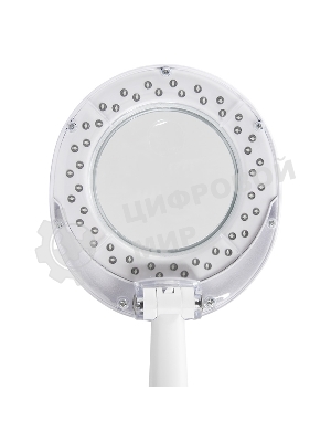 Лупа настольная 3D+12D Rexant с подсветкой 48 LED, белая