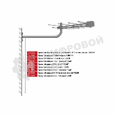 Кронштейн эфирный Rexant 30 см, белый