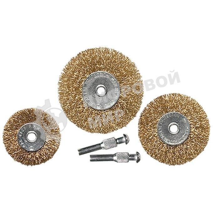 Набор щеток Matrix для дрели, 3 шт., 3 Плоские, 50-63-75 мм, со шпильками