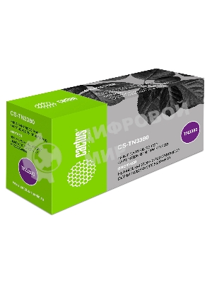 Картридж лазерный Cactus CS-TN3380 черный (8000 стр.) для Brother HL-5440D/5450DN/5470DW/6180DW/DCP8110/8250/MFC-8520/8950