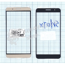 Стекло для Huawei ShotX/Honor 7i золотое