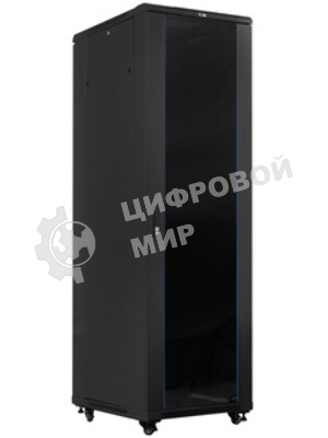Шкаф серверный Lanmaster (TWT-CBB-47U-6X10-G1) напольный 47U 600x1000мм пер.дв.стекл металл 2 бок.пан. 800кг черный
