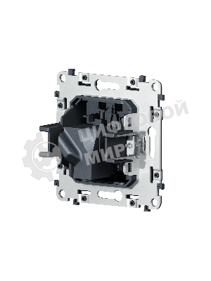 Механизм компьютерной розетки RJ-45 (8P8C) CAT6A экранированной с автоматической защитной шторкой QUANT VM185