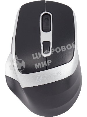 Мышь беспроводная Oklick 516MW черный/серебристый, 1600 dpi, радиоканал, Bluetooth, USB, кнопки - 6