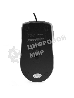 Мышь проводная Crown CMM-31 черный, 1000 dpi, USB, кнопки - 3