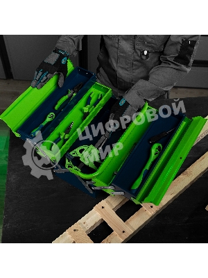 Ящик для инструмента Сибртех 430х200х200 мм, пять секций, металлический