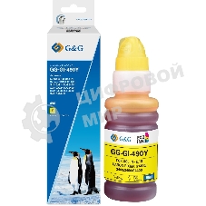 Чернила G&G GG-GI-490Y GI-490 желтый 70мл для Canon Pixma G1400/G2400/G3400/G4400
