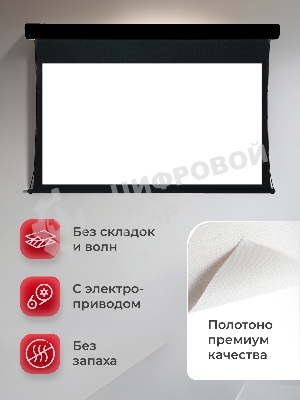 Экран для проектора S'OK Apollo SGPSMT-266x149A-BK бокового натяжения, звукопрозрачный, черный