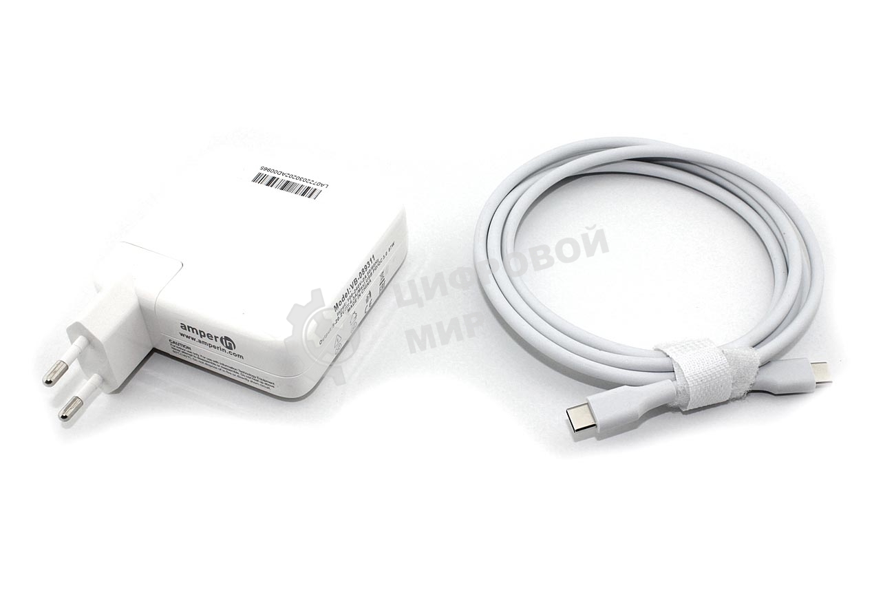 Блок питания (сетевой адаптер) Amperin AI-AP87C для ноутбуков Apple A1719 87W USB Type-C 20.2V 4.3A