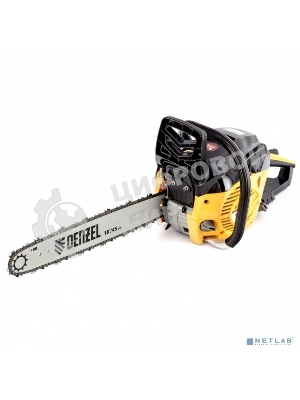 Пила цепная бензиновая Denzel DGS-5218, шина 45 см, 52см3, 3,5 л.с., шаг 0,325, паз 1,5 мм,