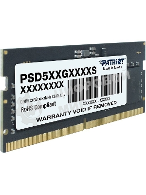 Оперативная память Patriot Signature, DDR5, 8GB (1x8 GB), 5600 MHz, CL46, SO-DIMM