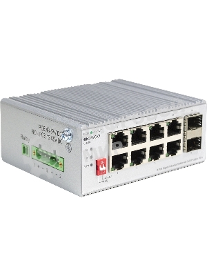 Коммутатор ORIGO Unmanaged Industrial Switch 8x1000Base-T, 2x1000Base-X SFP, Surge 4KV, -40 to 75°C