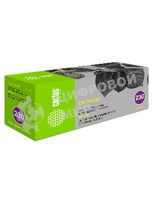 Картридж лазерный Cactus CS-TN230Y желтый (1400 стр.) для Brother HL-3040/3070, DCP-9010, MFC-9120/9320