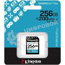 Флеш карта SDXC 256Gb Kingston SDG4/256Gb Canvas Go! Plus V30
