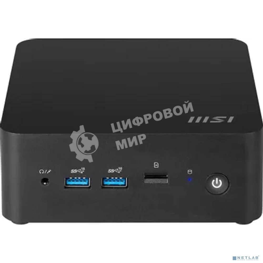 Компьютер MSI Cubi NUC 1M-096XRU, Intel Core 5 120U/8Gb/512Gb/IrisXE/WF6E/BT5.3/120W/AirCooling/DOS, черный (9S6-B0B111-096)