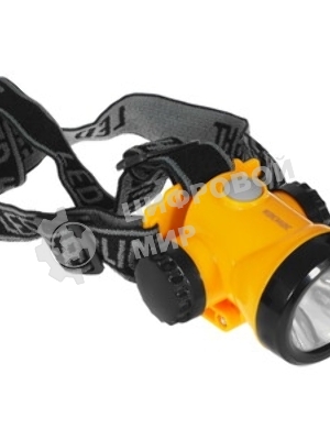 Фонарь аккумуляторный налобный Космос 1Вт LED+3Вт COB LED Li-ion 18650 800 мАч корпус ABS-пластик USB-шнур регулируемый эласт. ремешок
