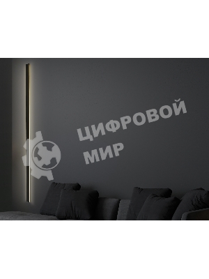 Настенный светодиодный светильник FL76166 BK черный 44Вт 2700K 1600*48*17
