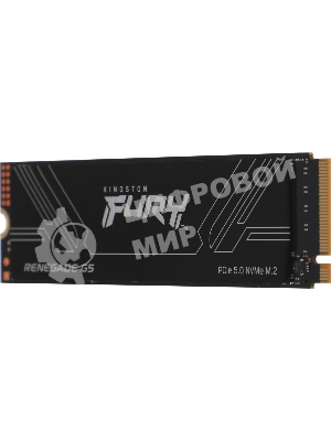 Накопитель SSD Kingston Fury Renegade, 1Tb, M.2(22x80мм), NVMe, PCIe 5.0 x4, 3D TLC, R/W 14200/11000Mb/s, IOPs 2 200 000/2 150 000, TbW 1000, DWPD 0.5 (12 мес)
