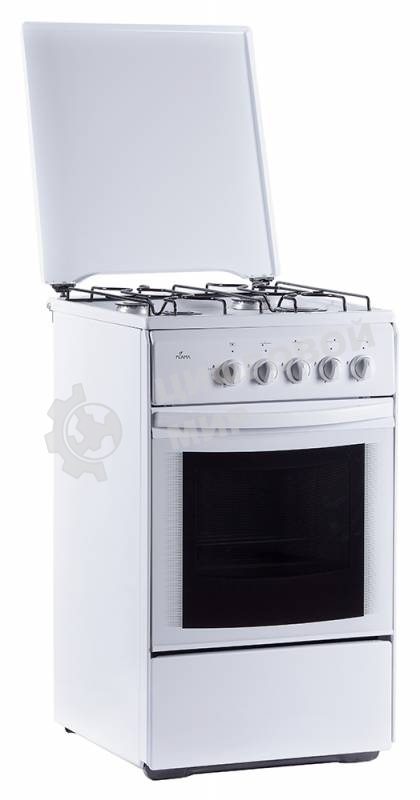 Плита газовая Flama RG 2401 W белый, конфорок 4 шт, духовка 50 л, 50 см x 85 см x 60 см