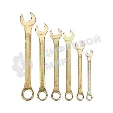 Набор ключей комбинированных Rexant (8, 10, 12, 13, 14, 17 мм), 6 шт., желтый цинк