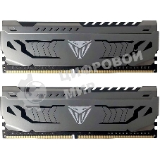 Оперативная память Patriot Viper Steel, DDR4, 8GB (2x4GB), 3200MHz, CL16, DIMM, с радиатором, черный