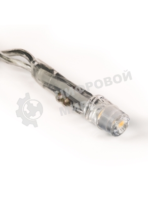 Гирлянда светодиодная универсальная 100 LED БЕЛЫЙ 10 метров, прозрачный ПВХ, с контроллером